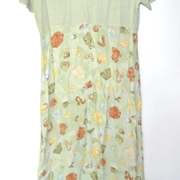 Vintage Talbots‎ Maxi Dress Print Green 18