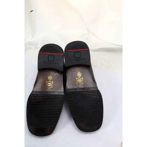 Vintage valentino coupeau loafer shoes slip on leather black womens 39 us 8.5-9