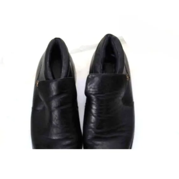 Vintage valentino coupeau loafer shoes slip on leather black womens 39 us 8.5-9