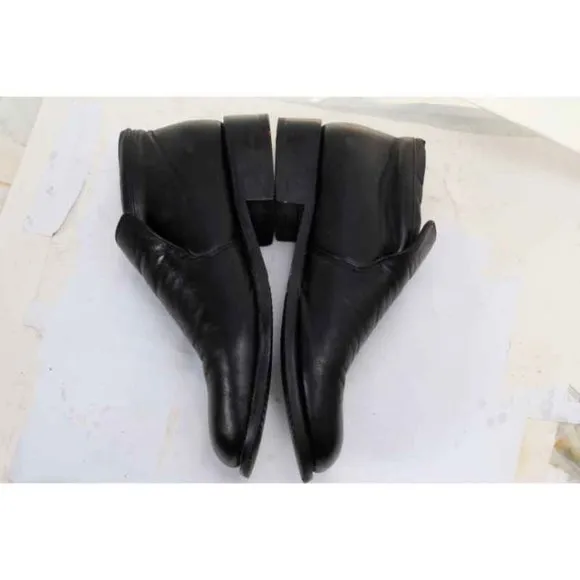 Vintage valentino coupeau loafer shoes slip on leather black womens 39 us 8.5-9