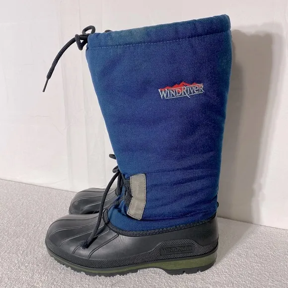 Vintage Wind River Blue Insulated Winter Boots 8