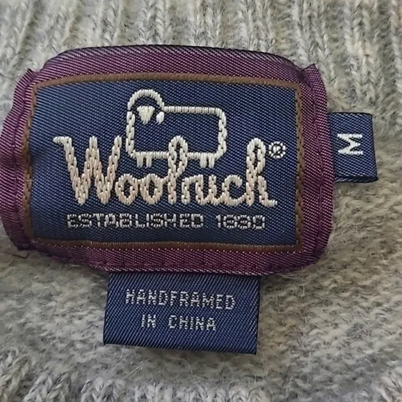 Vintage Woolrich Sweater Fair Isle Nordic Winter Sports Wool Crewneck Cardigan