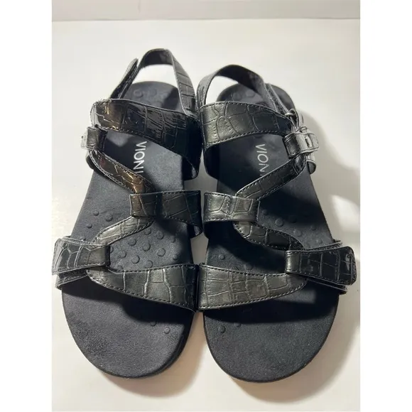 Vionic Black Strappy Sandals