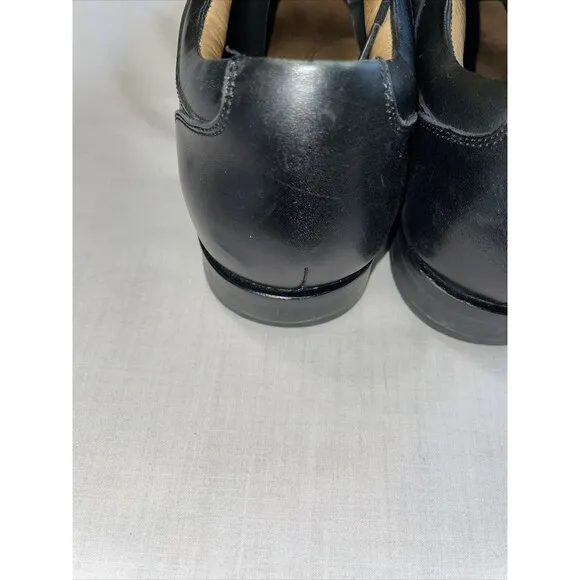 Vionic Captoe Dress Shoes Mens Size 9.5 M Black Leather Oxfords Block Heels