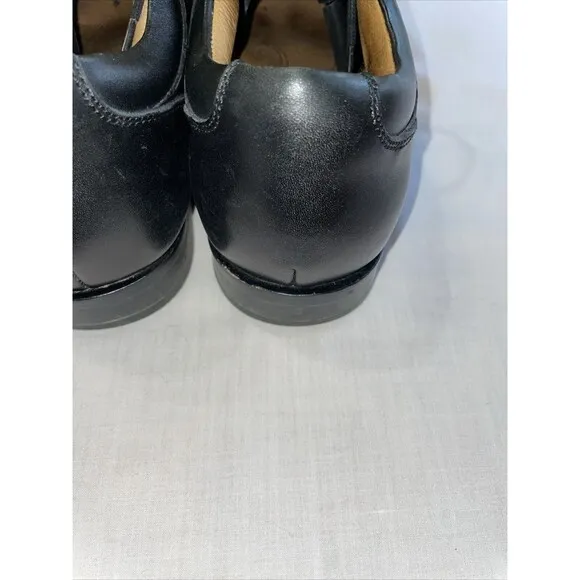 Vionic Captoe Dress Shoes Mens Size 9.5 M Black Leather Oxfords Block Heels