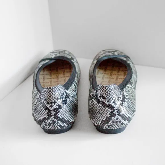 VIONIC CAROL BALLET FLATS Animal Print -Black &amp; White- Vionic Shoes Womens Sz 7