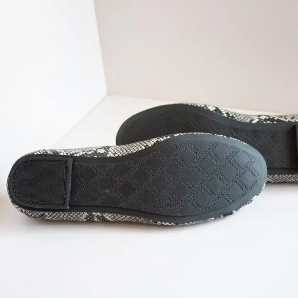 VIONIC CAROL BALLET FLATS Animal Print -Black &amp; White- Vionic Shoes Womens Sz 7