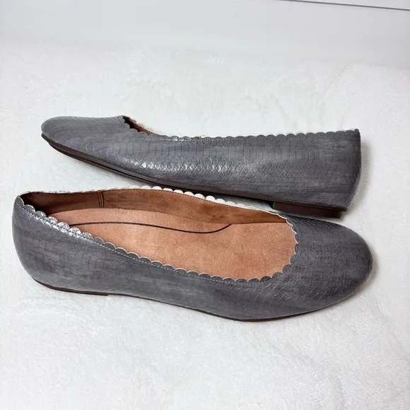 Vionic Women's Julieta Ballet Flat Shadow Gray Size 12
