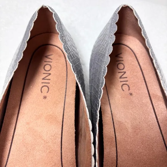 Vionic Women's Julieta Ballet Flat Shadow Gray Size 12