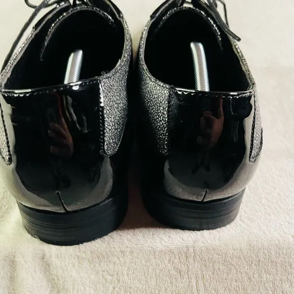 Viotti Dazzler Glitter Tuxedo Dress Shoes Men 14 Gray Black Prom Church Wedding