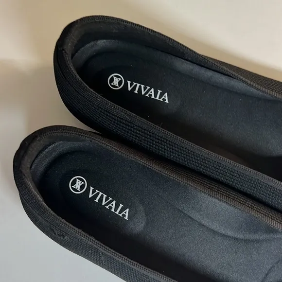 VIVAIA Black Square Margot 2.0 Ballet Flats Women’s Size 10.5