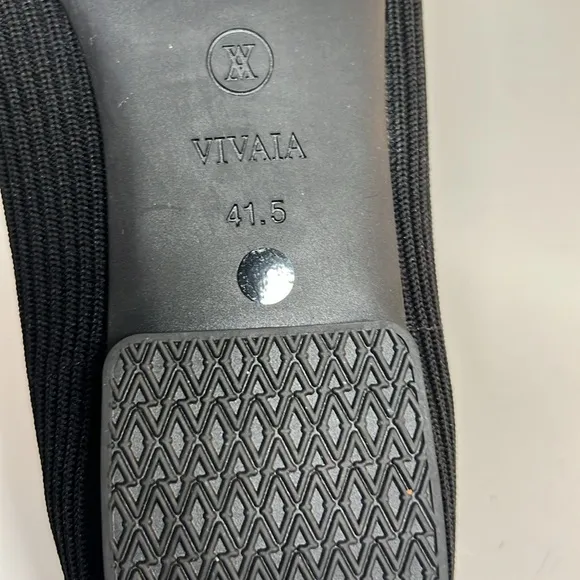 VIVAIA Black Square Margot 2.0 Ballet Flats Women’s Size 10.5