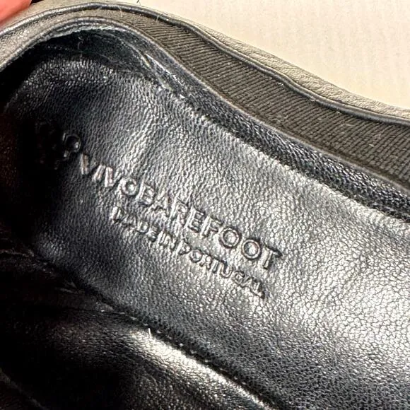VIVOBAREFOOT Opanka Ballet Flats Women's EU 37/6.5 Black Leather Comfort Walking