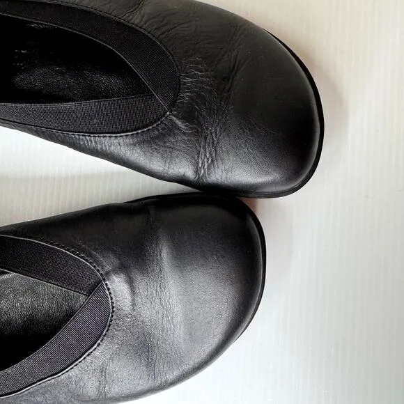 VIVOBAREFOOT Opanka Ballet Flats Women's EU 37/6.5 Black Leather Comfort Walking