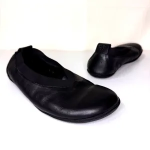 VIVOBAREFOOT Opanka Ballet Flats Women's EU 37/6.5 Black Leather Comfort Walking