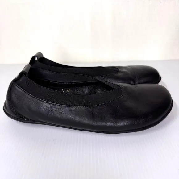 VIVOBAREFOOT Opanka Ballet Flats Women's EU 37/6.5 Black Leather Comfort Walking
