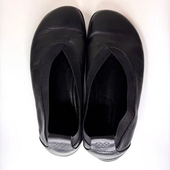 VIVOBAREFOOT Opanka Ballet Flats Women's EU 37/6.5 Black Leather Comfort Walking