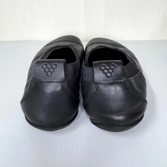 VIVOBAREFOOT Opanka Ballet Flats Women's EU 37/6.5 Black Leather Comfort Walking