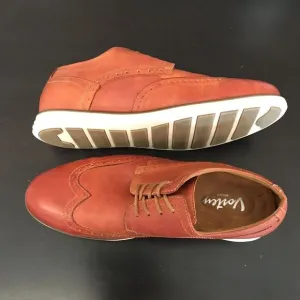 Vostey Milan Cognac Orange Leather Wingtip Dress Lace Up Shoes Men’s Size US 11