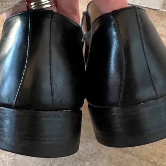 Vtg Bally Mens 8.5 EEE Dress Shoes Black Leather ITALY Derby