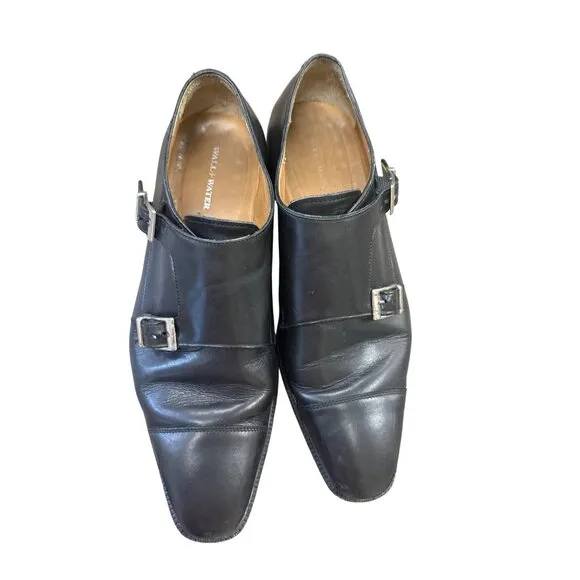 Wall &amp; Water mens black leather dress shoes oxfords Size 11 SKU 6844