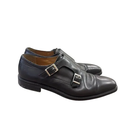 Wall &amp; Water mens black leather dress shoes oxfords Size 11 SKU 6844