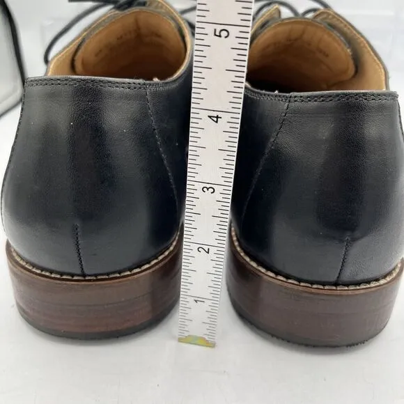 Wallin &amp; Bros Cap Toe Black Leather Lace Up Dress Shoes Size 12M Made in Brazil