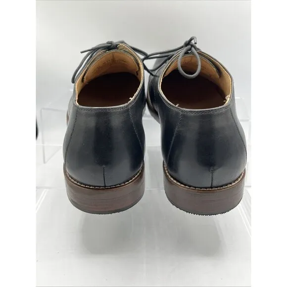 Wallin &amp; Bros Cap Toe Black Leather Lace Up Dress Shoes Size 12M Made in Brazil