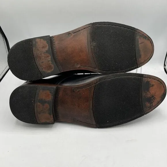 Wallin &amp; Bros Cap Toe Black Leather Lace Up Dress Shoes Size 12M Made in Brazil