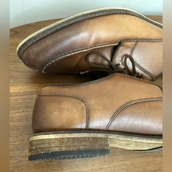 Warfield &amp; Grand Sutton Brown Leather Derby Dress Shoes Men’s Size 11.5