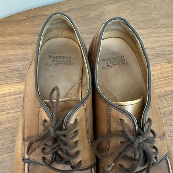 Warfield &amp; Grand Sutton Brown Leather Derby Dress Shoes Men’s Size 11.5