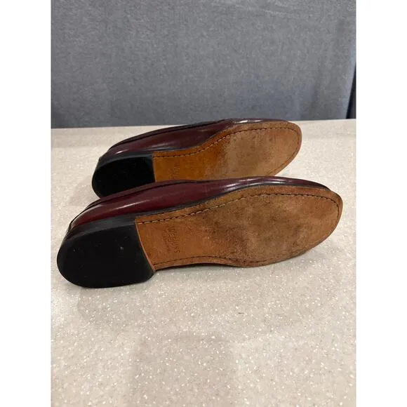 Weejuns GH Bass &amp; Co Levin Men Sz 13M Burgundy Leather Penny Loafer Dress Shoes