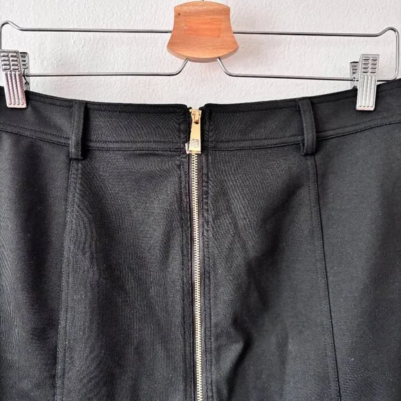 Whistles Ponte Peplum Exposed Zipper Mini Skirt
