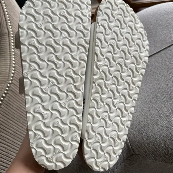 White Sandals with Silver Buckles