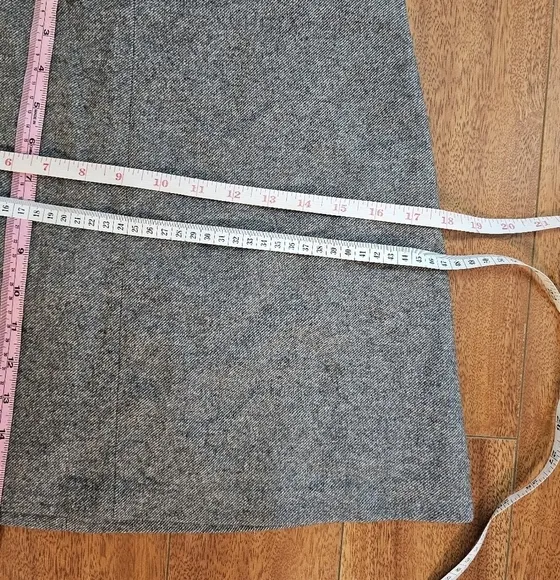 Wilfred Aritzia Grey Wool &amp; Cashmere Skirt Size 6 Fabric Made In Italy