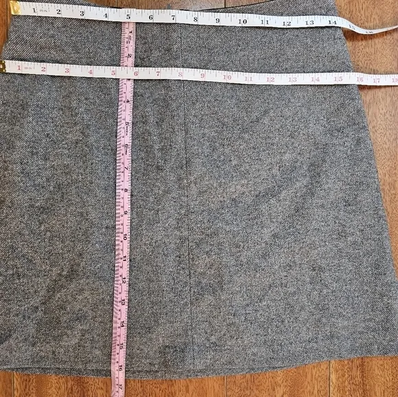 Wilfred Aritzia Grey Wool &amp; Cashmere Skirt Size 6 Fabric Made In Italy