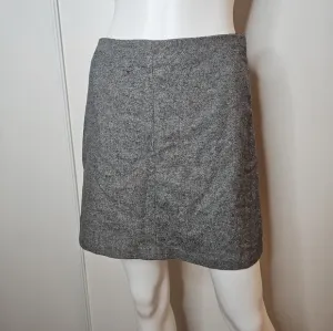 Wilfred Aritzia Grey Wool &amp; Cashmere Skirt Size 6 Fabric Made In Italy