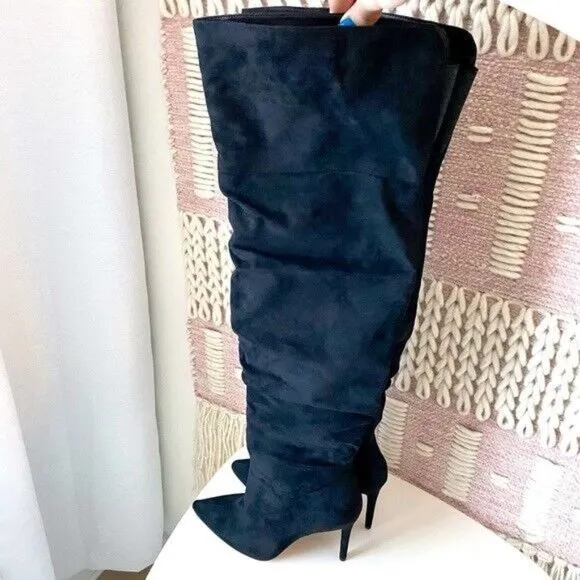 Women's Boots Designer JESSICA SIMPSON Lyrelle Faux Suede Knee High Boots 8.5 M