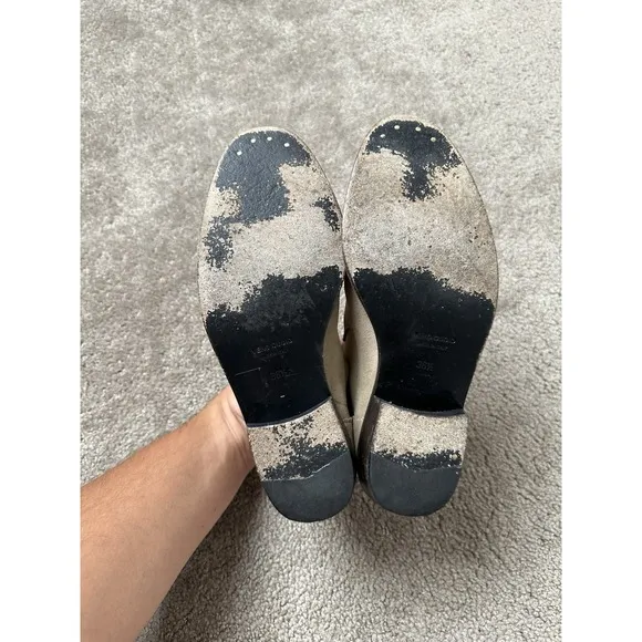 Womens Boots Theyskens Theory Pull On Casual Ankle Bootie Grey Fabric, Size 6.5