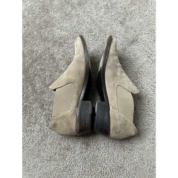 Womens Boots Theyskens Theory Pull On Casual Ankle Bootie Grey Fabric, Size 6.5