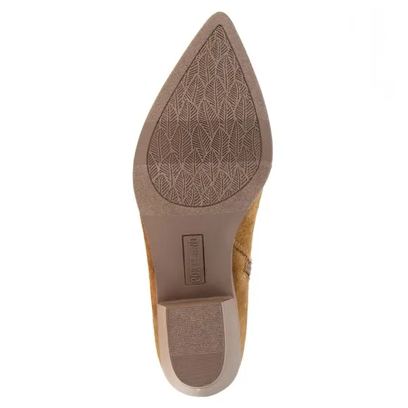 Women's chestnut Faux Suede. Zip up. NEW in box. Size 7 M.