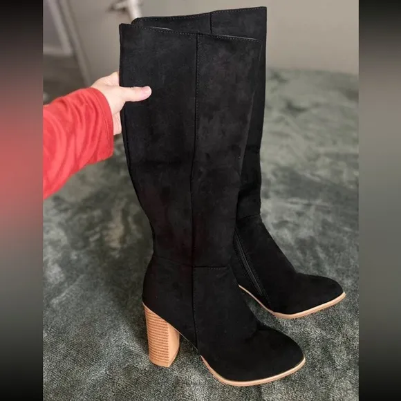 ✨Women's Chunky Heel Western Boots, Knee High, Side Zipper