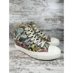 Women's Converse Chuck Taylor All Star Lux Hi Hidden Wedge Floral Sneakers Sz 7