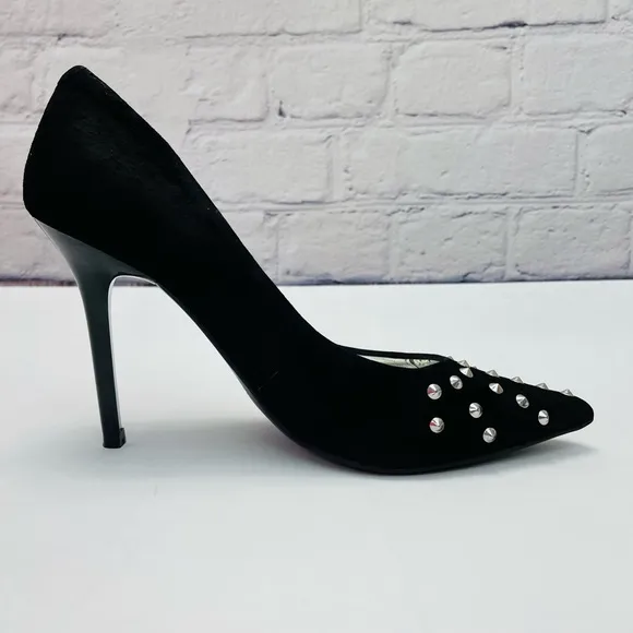 Women's Guess Studded High Heel Stiletto Pumps Suede Shoes 7.5