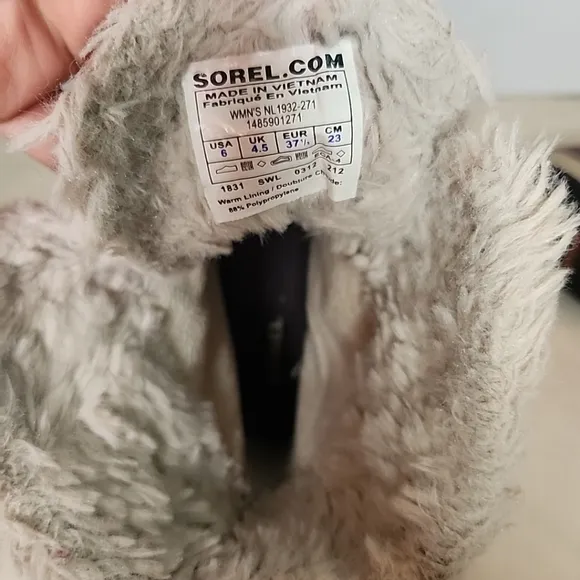 Women’s Sorel TIVOLI Purple Beige Winter Boots SIZE 6 (CON70)