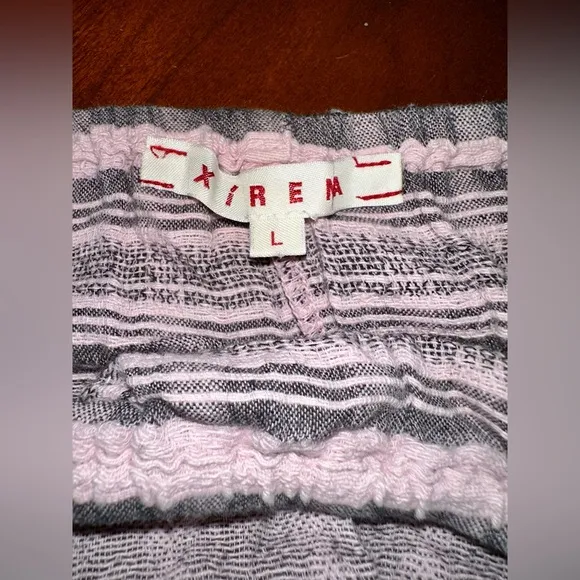 Xirena Striped Gauze Boho Skirt | Size L | Made in USA