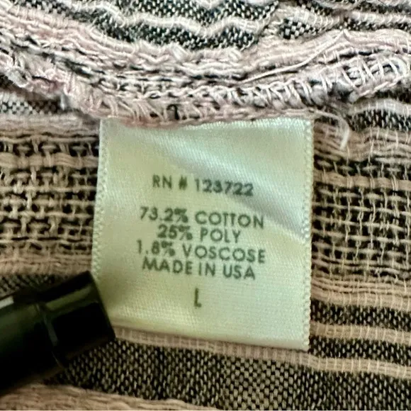 Xirena Striped Gauze Boho Skirt | Size L | Made in USA