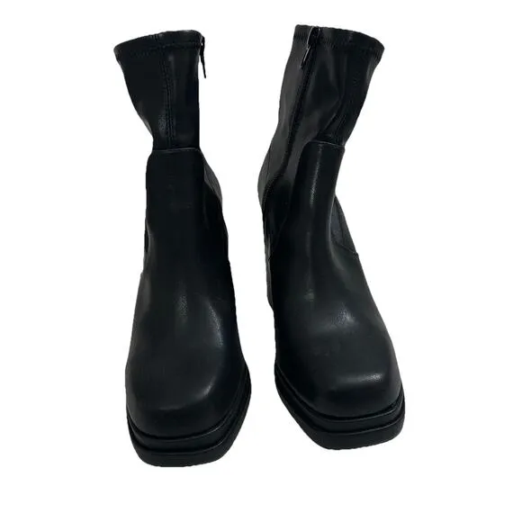 Y2K Chunky Platform Boots Womens 6.5 Black 90s Goth Punk Grunge Emo Disco Bratz
