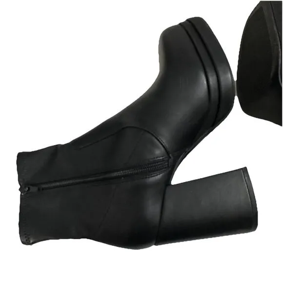 Y2K Chunky Platform Boots Womens 6.5 Black 90s Goth Punk Grunge Emo Disco Bratz