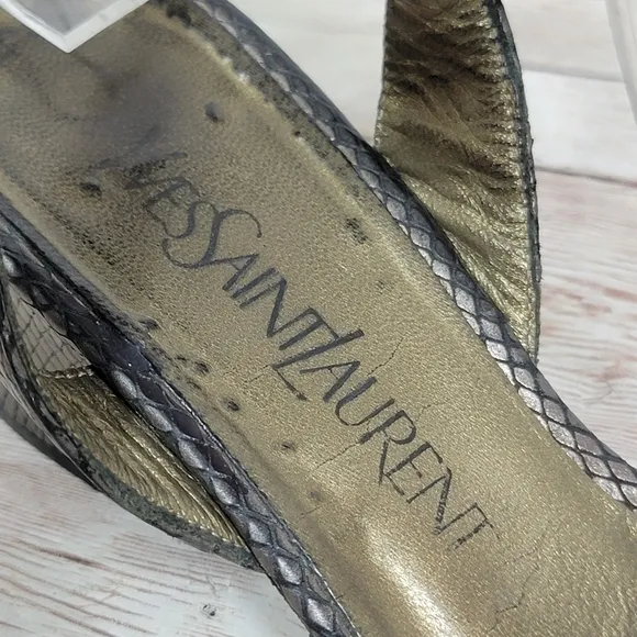 Yves Saint Laurent Vintage Block Heel Sandals US 6.5